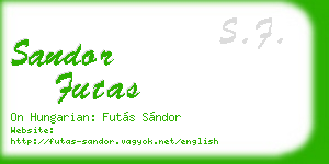 sandor futas business card