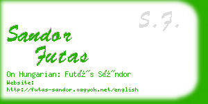 sandor futas business card